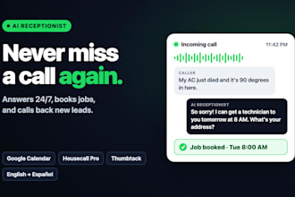 build an ai receptionist voice agent that answers calls and books jobs