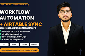 n8n, make, or zapier automation with airtable database sync