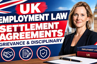 draft UK settlement agreements, grievance letters and disciplinary documents