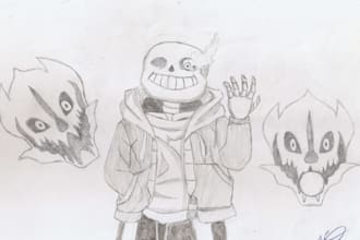 dibujo personaje artesanal por comisión