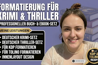setze deinen deutschen krimi oder thriller für KDP und tolino