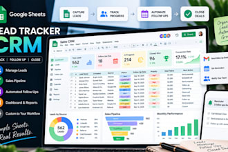 build automated google sheet lead tracker follow up CRM system for business