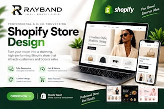 design a professional shopify store that converts