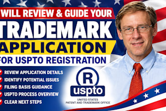 review and guide your trademark application for uspto registration