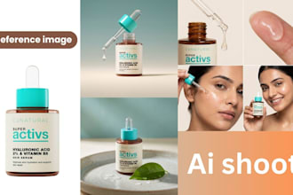 create studio quality ai skincare shoot with model
