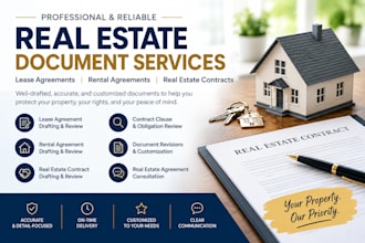 draft review lease agreements, rental agreements and real estate contracts