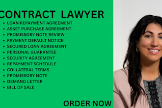 be your contract lawyer for promissory notes, bills of sale, and loan agreements