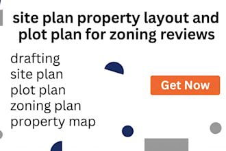 draft site plan property layout and plot plan for zoning reviews