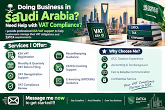 handle ksa vat registration, filing, and vat return for your business