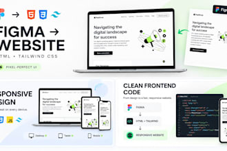 convert figma to HTML tailwind CSS responsive website