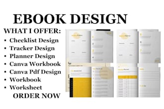 design checklist, tracker, planner, workbook, price list, lead magnet, canva PDF