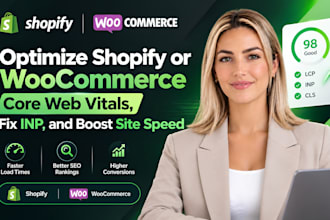optimize shopify or woocommerce core web vitals, fix inp, and boost site speed