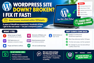 fix wordpress bugs, errors, and critical issues