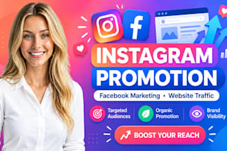 do instagram promotion facebook marketing and website traffic promotion with ads