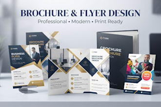 design unique corporate flyer, event brochure designer, presentation folder