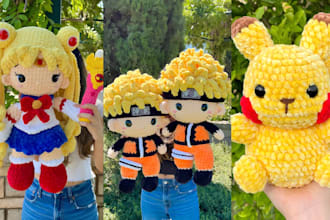 create handmade soft custom plush toy stuffed animals crochet kawaii plushie