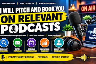 pitch and book you on relevant podcasts