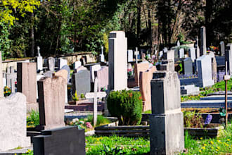 create 3d graveyard, cemetery and memorial park designs