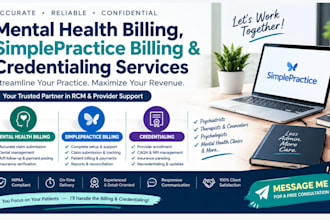 do mental health billing, simple practice billing and credentialing