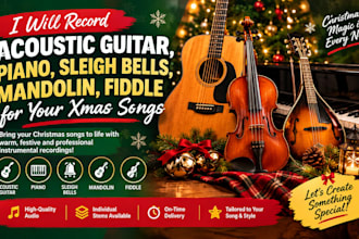 record acoustic guitar, mandolin and fiddle for your track