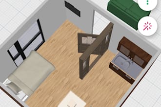 design 2d floor plan and 3d furniture layout