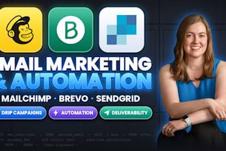 set up mailchimp, brevo, sendgrid email automation and drip campaigns