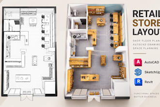 design retail store layout shop floor plan autocad drawings space planning