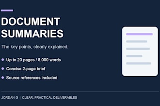 summarize your documents into a clear concise brief