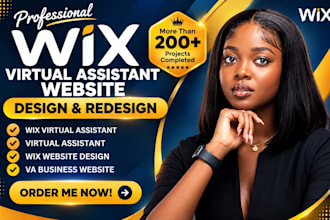 design wix virtual assistant website administrative support service website