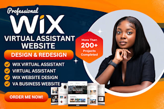 design wix virtual assistant website administrative support service website