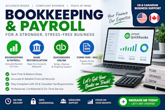 do bookkeeping accounting quickbooks US canadian tax returns and payroll