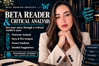 fazer leitura beta e análise crítica da sua história