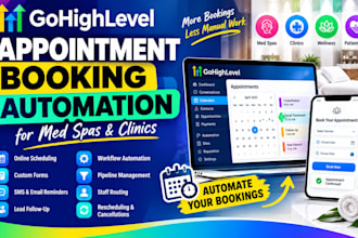 setup gohighlevel appointment booking automation for med spa dental hair clinics