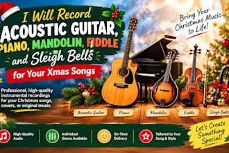 record acoustic guitar, mandolin, fiddle, saxophone for your track