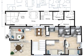 do  professional redraw floor plan house plan 3d floor plan