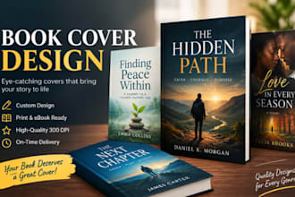 design book cover, ebook cover, paperback for book