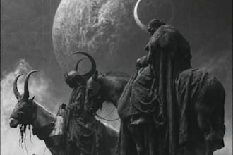 draw custom black and white fantasy character art