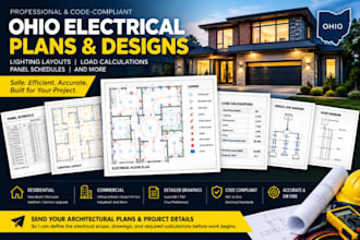 design ohio electrical plan lighting layout, load calculation and panel schedule