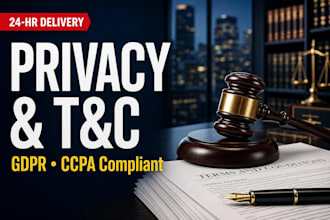 write a UK gdpr privacy policy, ccpa, and terms and conditions