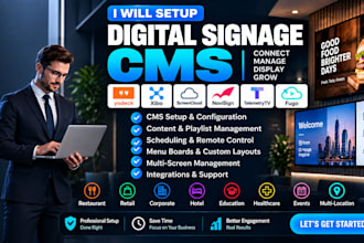 setup digital signage crm yodeck xibo screencloud novisign telemetrytv fugo
