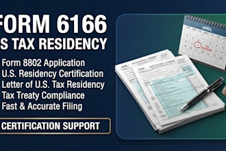 help with US tax residency and form 6166 certification support