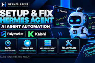 setup fix hermes agent openclaw mcp telegram ai automation polymarket kalshiso w