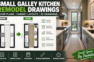 design small galley kitchen remodel drawings, floor plans, cabinet layouts