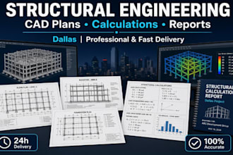 create structural engineering drawings cad plans calculations and reports dallas