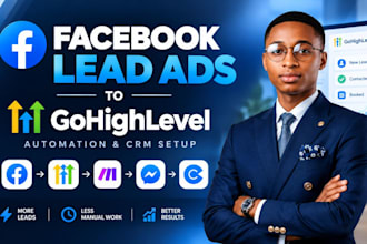 facebook lead ads gohighlevel messenger make calendly follow up automation