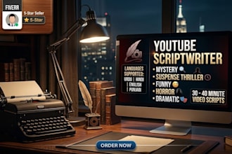 write youtube video scripts in hindi english urdu punjabi