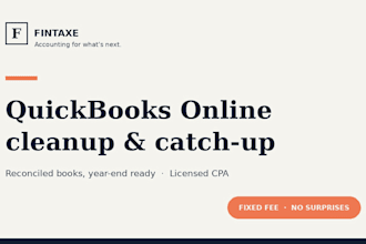 cleanup and catch up your quickbooks online account as a CPA