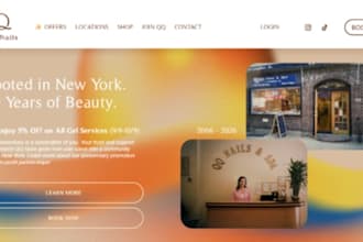design squarespace nail salon website nail artist website beauty salon website