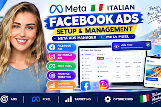 manage italian facebook ads, meta ads campaigns and meta pixel