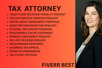 be your tax lawyer for business taxes, irs investigations, liens, and levies